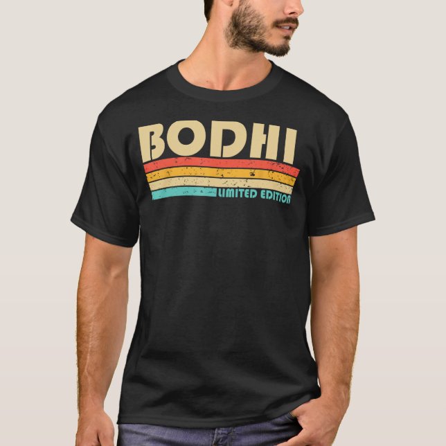 BODHI Name Personalised Funny Retro Vintage Birthd T-Shirt (Front)