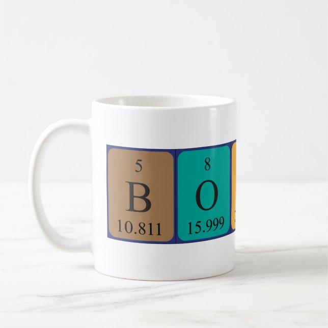 Bodhi periodic table name mug (Left)