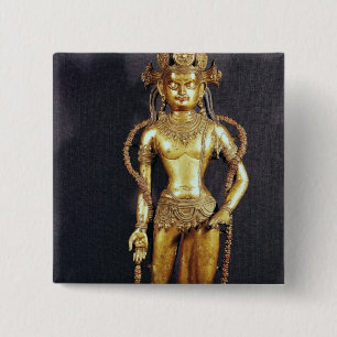 Bodhisattva Avalokitecvara, 15th-16th century 15 Cm Square Badge