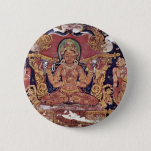 Bodhisattva Prajnaparamita " By Indischer Maler U 6 Cm Round Badge