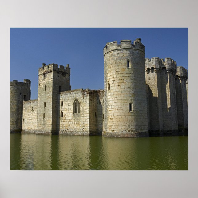 Bodiam Castle (1385), reflected in moat, East Poster (Front)