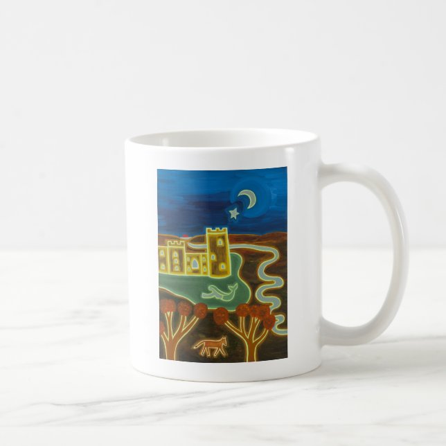 Bodiam Castle by Moonlight 2010 Coffee Mug (Right)