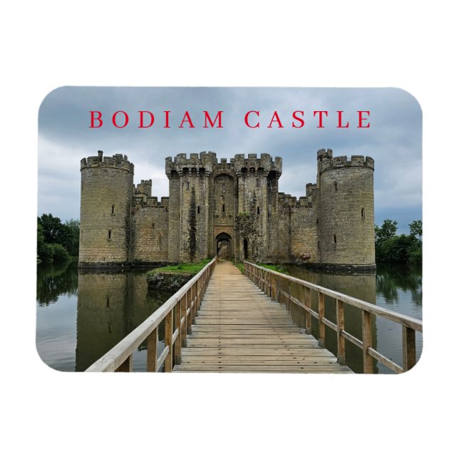Bodiam Castle view fridge magnet (Horizontal)