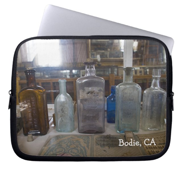 Bodie Antique Bottles Laptop Bag (Front)