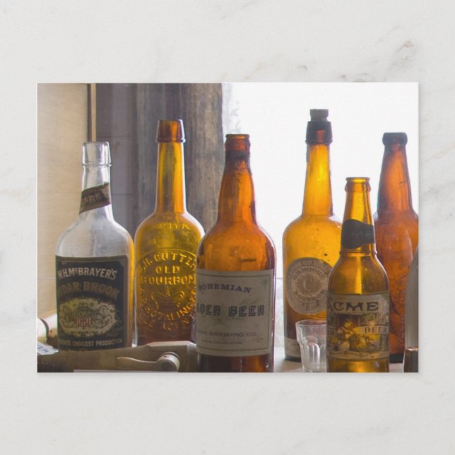 Bodie Antique Bottles Postcard (Front)