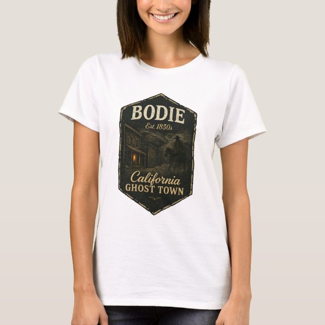 Bodie California Ghost Town Shadowy Bandit T-Shirt (Front)