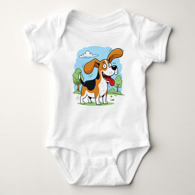 Bodie de Bebé Perrito Orejón Baby Bodysuit (Front)