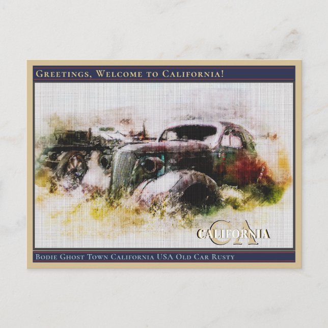 Bodie Ghost Town California USA Old Car Rusty  Pos Postcard (Front)