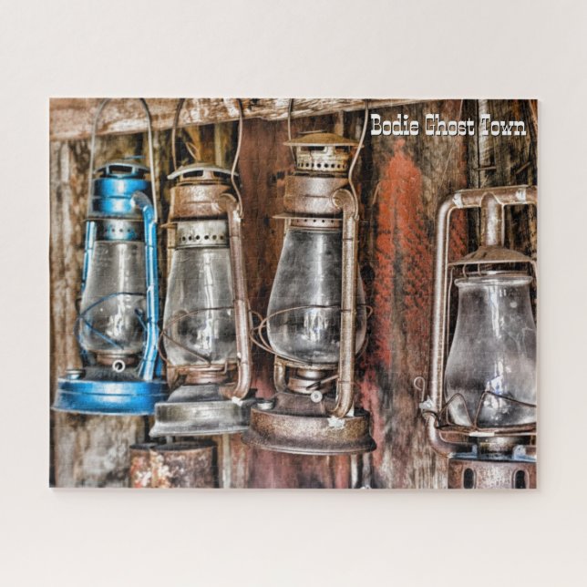 Bodie Ghost Town Hanging Lanterns Jigsaw Puzzle (Horizontal)