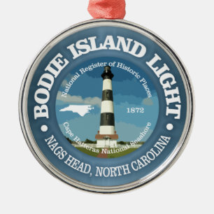 Bodie Island Light Metal Ornament