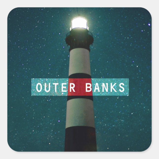 Bodie Island Light. Square Sticker (Front)