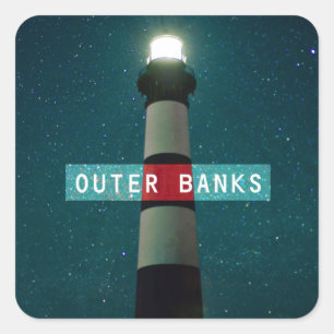 Bodie Island Light. Square Sticker