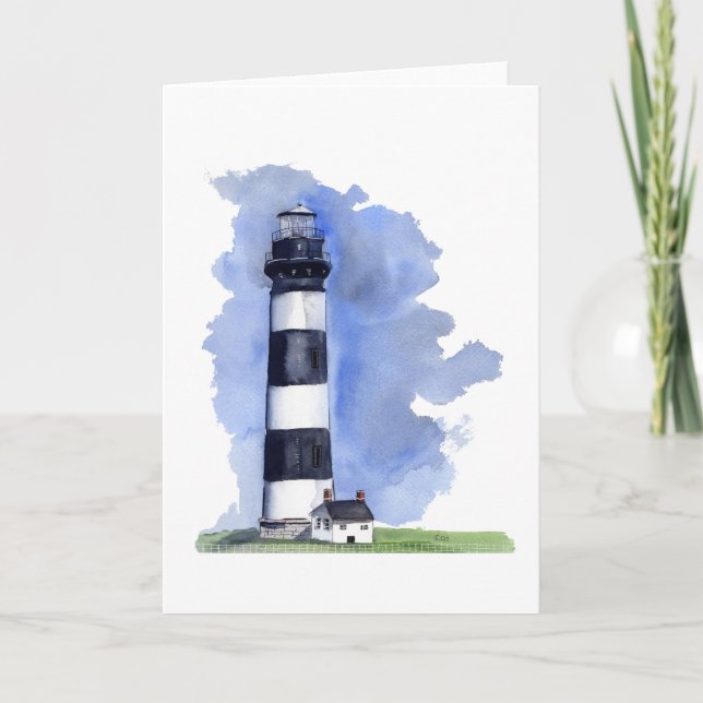 Bodie Island Lighthouse blank greeting card (Front)