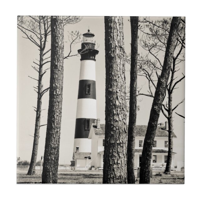 Bodie Island Lighthouse. Ceramic Tile (Front)