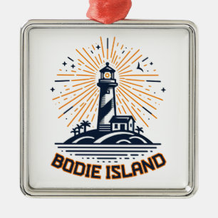 Bodie Island Lighthouse North Carolina Sunrise Metal Ornament