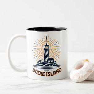 Bodie Island Lighthouse North Carolina Sunrise Two-Tone Coffee Mug