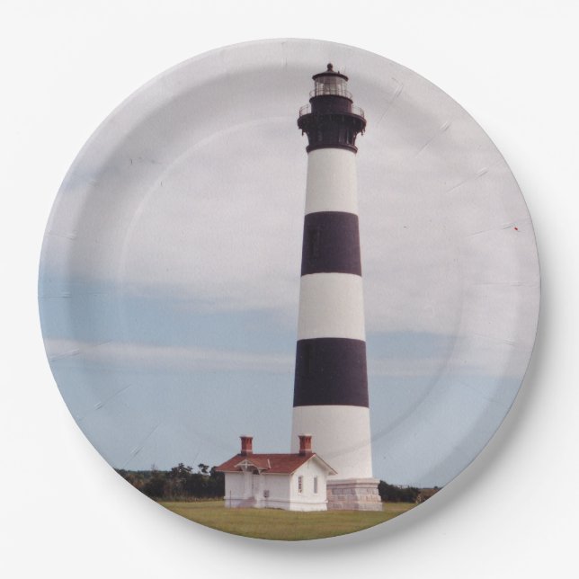 Bodie Island Lighthouse Paper Plate (Front)