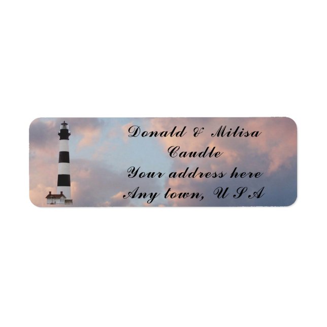 BODIE ISLAND  LIGHTHOUSE RETURN ADDRESS LABEL (Front)