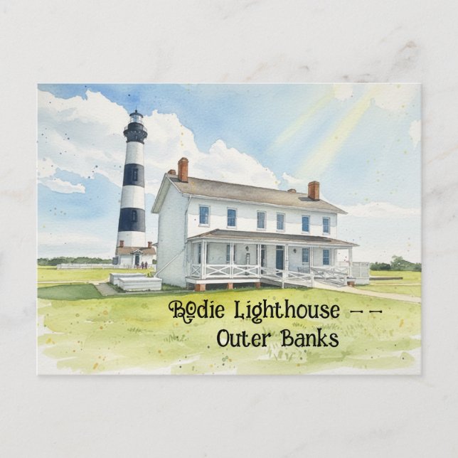 Bodie Lighthouse Outer Banks Postcard (Front)