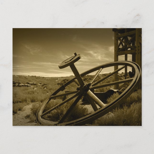 Bodie Mining Flywheel Postcard (Front)
