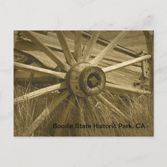 Bodie Wagon Wheel 2 Postcard (Front)