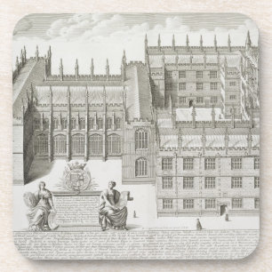 Bodleian Library, Oxford, from 'Oxonia Illustrata' Coaster