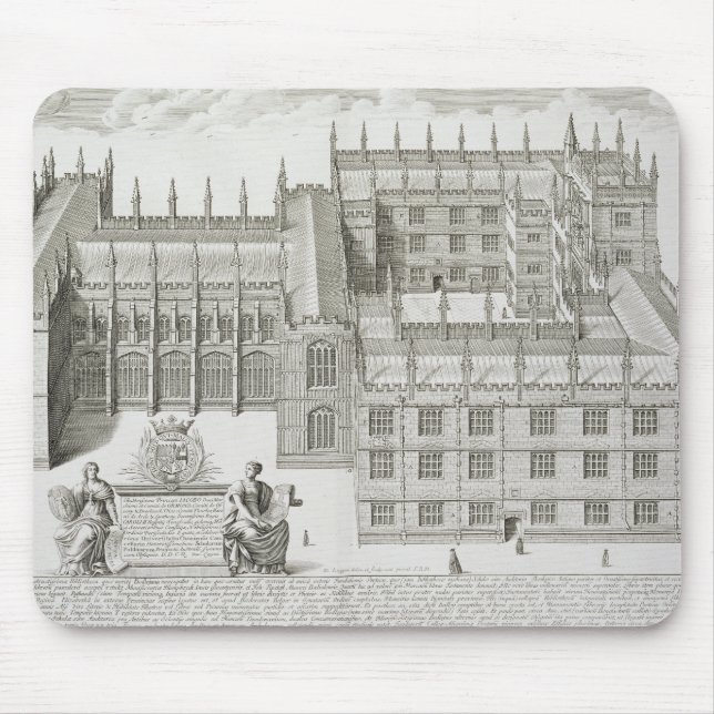 Bodleian Library, Oxford, from 'Oxonia Illustrata' Mouse Pad (Front)