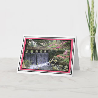 Bodnant Gardens Waterfall Greetings Card