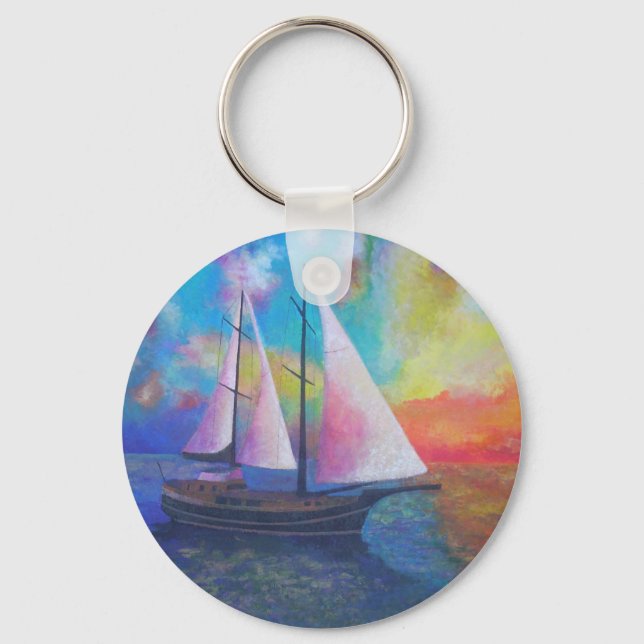 Bodrum Turquoise Coast Gulet Cruise Key Ring (Front)