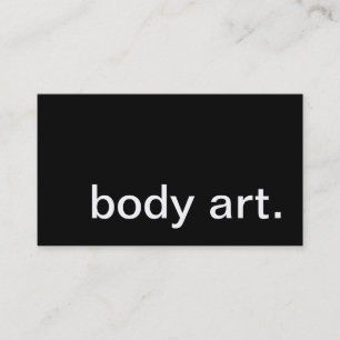 body art. business card