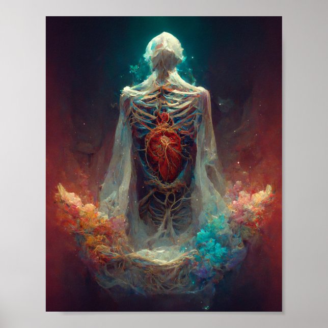 Body Ascending Dark Fantasy Science Fiction Art Poster (Front)