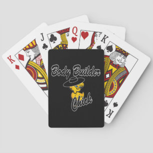 Body Builder Chick #4 Playing Cards