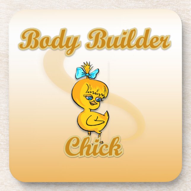 Body Builder Chick Coaster (Front)