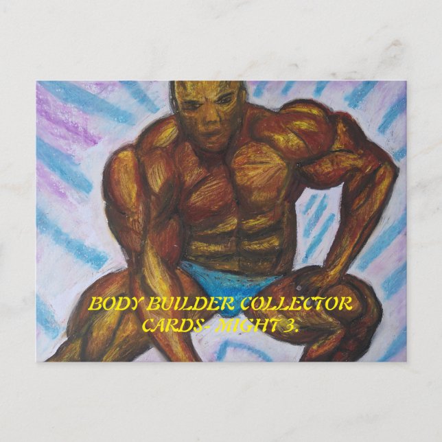 BODY BUILDER COLLECTOR CARDS BY PAULA REILLY. (Front)