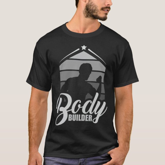 Body Builder Cool Gym Instructor Fitness Club frie T-Shirt (Front)