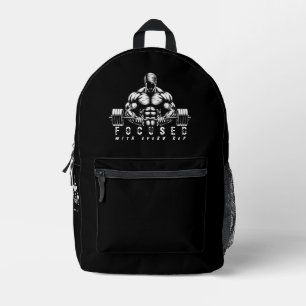 Body Builder-Fitness Printed Backpack