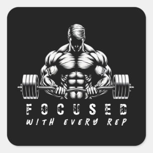 Body Builder-Fitness- Square Sticker