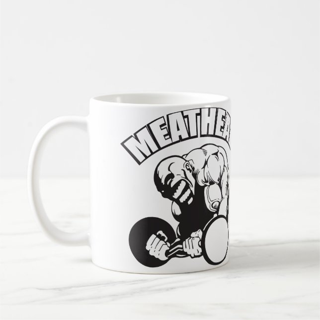 "Body building" Humour - MEATHEAD Coffee Mug (Left)