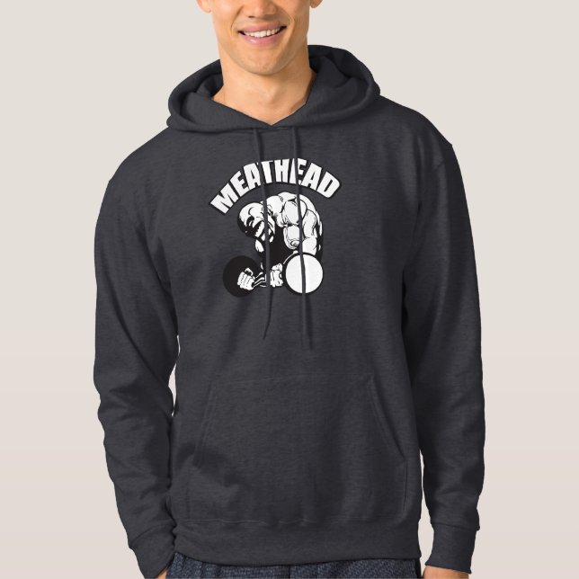 "Body building" Humour - MEATHEAD Hoodie (Front)