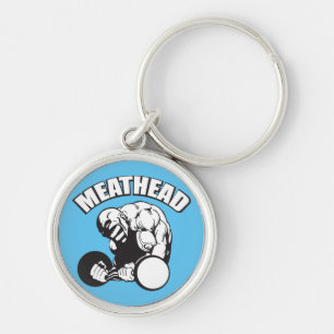 "Body building" Humour - MEATHEAD Key Ring