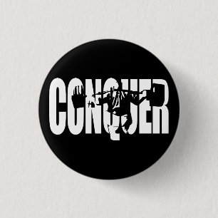 Body Building Motivation - CONQUER 3 Cm Round Badge