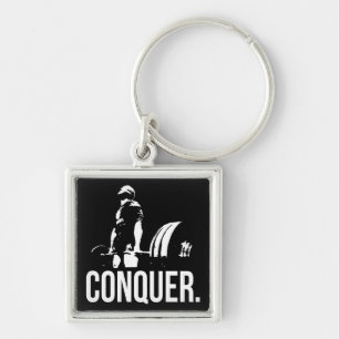"Body building" Motivation - Conquer Key Ring