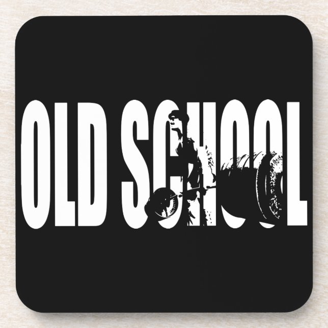Body Building Motivation - Old School Strength Coaster (Front)