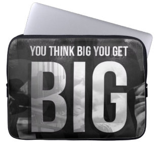 "Body building" Motivation - Think Big, Get Big Laptop Sleeve