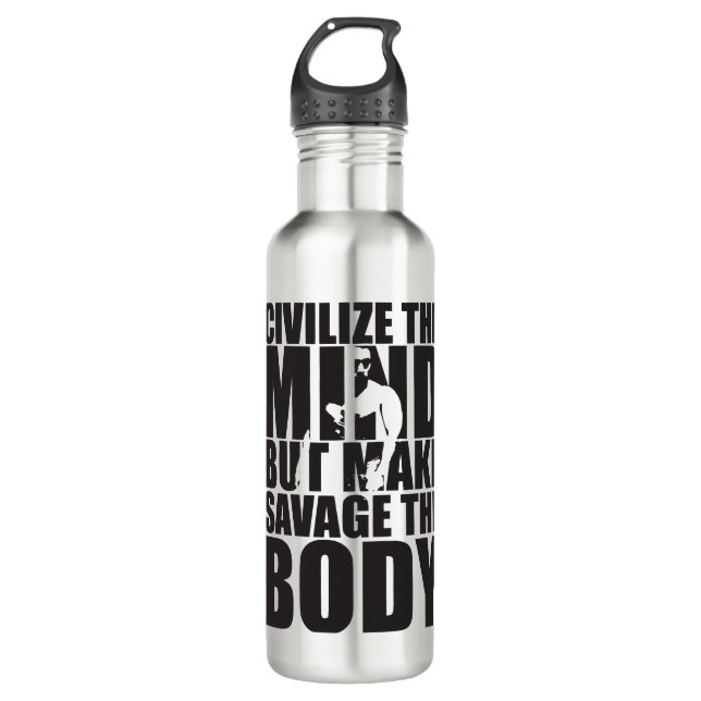 "Body building" Motivational 710 Ml Water Bottle (Front)