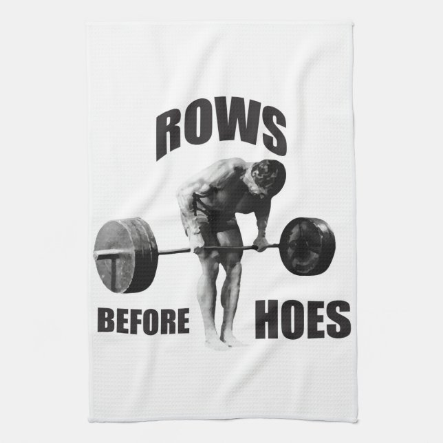 "Body Building" Motivational Humour Tea Towel (Vertical)