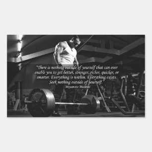 "Body building" Motivational Rectangular Sticker