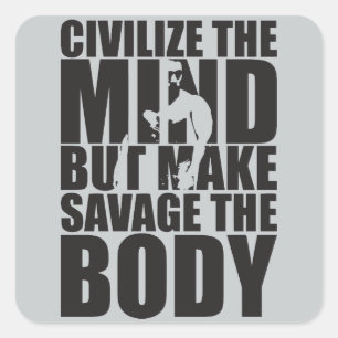 "Body building" Motivational Square Sticker