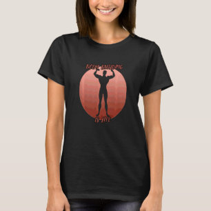 Body Building Shadow In A Red Circle T-Shirt