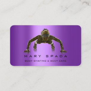 Body Building Shaping Fitness Sclupting Purple Business Card